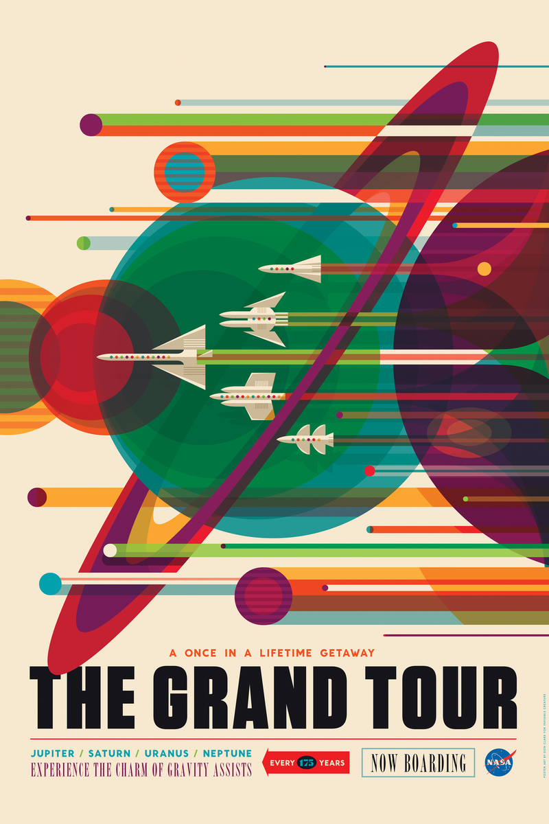 Illustration for article titled Descarga la espectacular serie completa de carteles de la NASA sobre turismo espacial